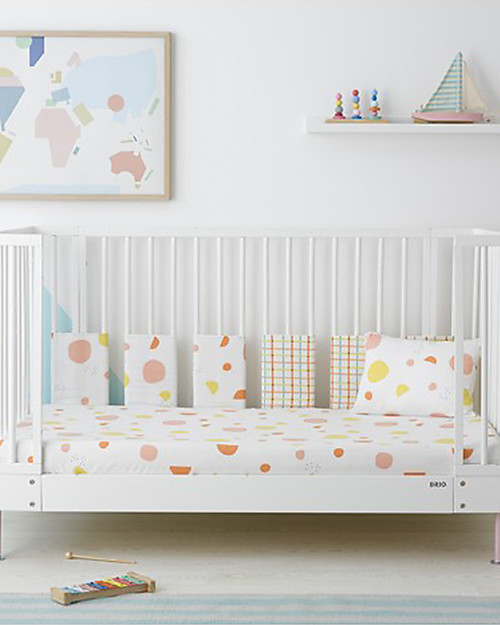 Olli Ella Mini Paracolpi Lettino, Terra - Confezione da 6, 100% Cotone Bio Paracolpi