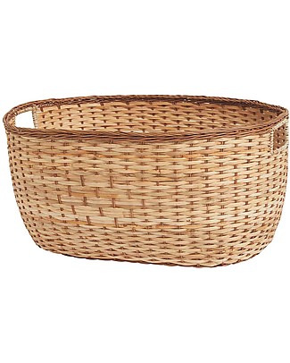 Olli Ella Portabiancheria in Rattan Medio - Toscano - Fatto a Mano! Contenitori Portaoggetti