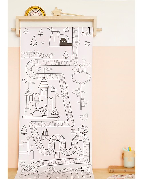 Olli Ella Poster da Colorare, Fiabe - Rotolo Lungo 8 metri! Disegnare e Colorare