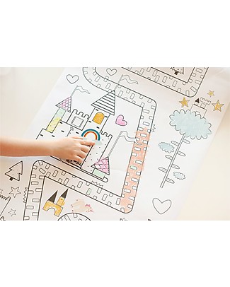 Olli Ella Poster da Colorare, Fiabe - Rotolo Lungo 8 metri! Disegnare e Colorare