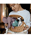 Olli Ella Set 3 Peluche Animali del Safari -  Fatti a Mano - Morbido Misto Lana Peluche
