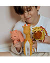 Olli Ella Set 3 Peluche Animali della Savana -  Fatti a Mano - Morbido Misto Lana Peluche