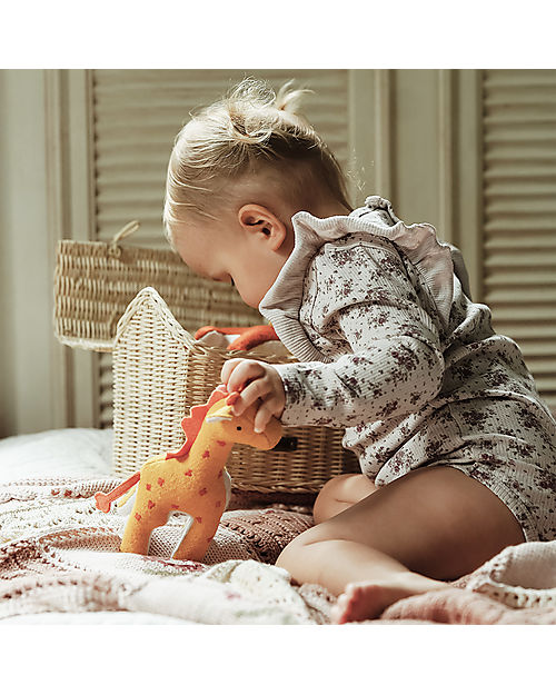 Olli Ella Set 3 Peluche Animali della Savana -  Fatti a Mano - Morbido Misto Lana Peluche