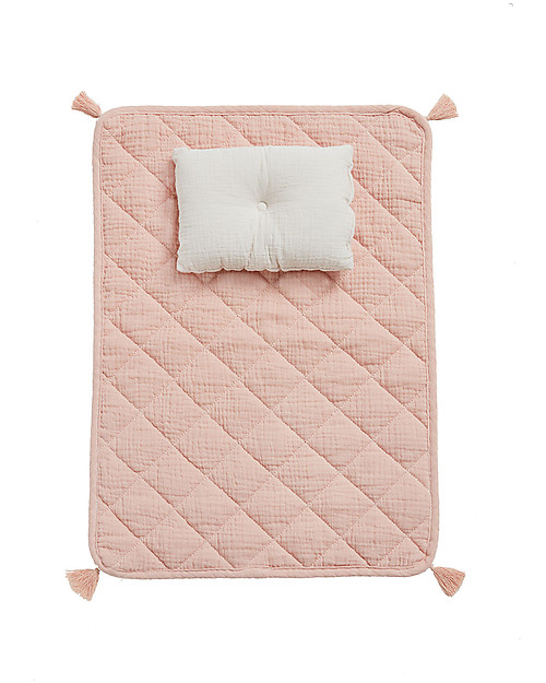 Olli Ella Set Piumino e Federa per Carrozzina per Bambole Strolley - Rose Accessori Bambole