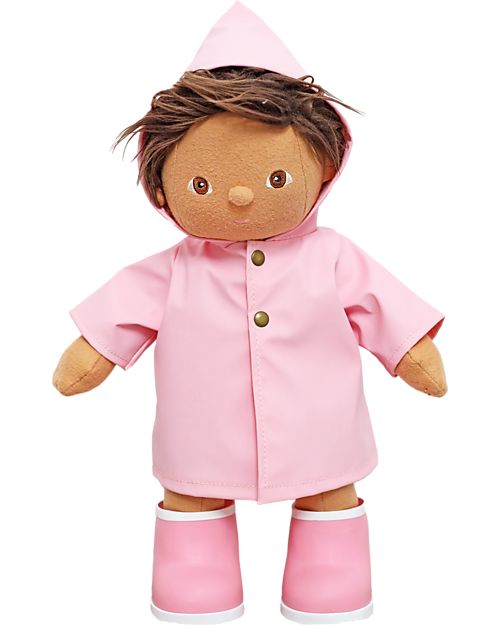 Olli Ella Set Vestiti Rainy - Rosa - per Bambola Dinkum Doll - 100% Cotone Accessori Bambole