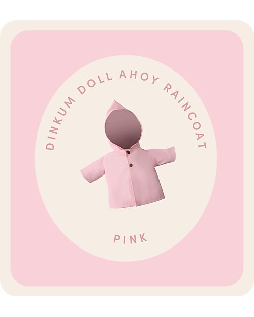 Olli Ella Set Vestiti Rainy - Rosa - per Bambola Dinkum Doll - 100% Cotone Accessori Bambole