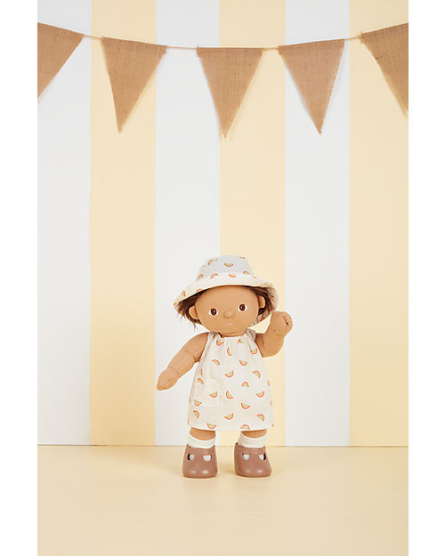 Olli Ella Set Vestiti Una Rainbow - per Bambola Dinkum Doll - Avorio - 35 cm - 100% Cotone Accessori Bambole
