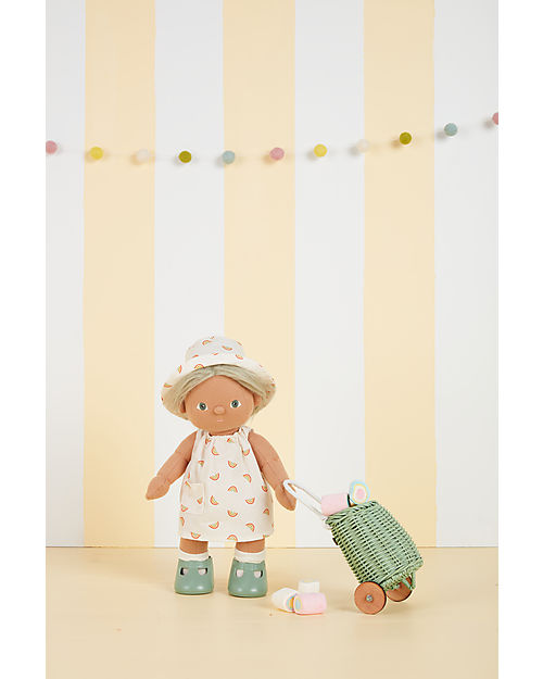 Olli Ella Set Vestiti Una Rainbow - per Bambola Dinkum Doll - Avorio - 35 cm - 100% Cotone Accessori Bambole
