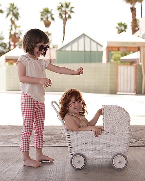 Olli Ella Strolley, Carrozzina per Bambole, Vimini - Bianco Carrozzine per Bambole