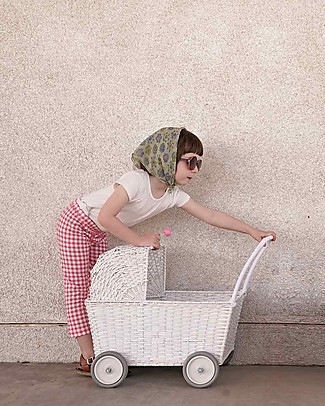 Olli Ella Strolley, Carrozzina per Bambole, Vimini - Bianco Carrozzine per Bambole