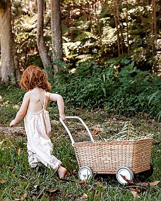 Olli Ella Strolley, Carrozzina per Bambole, Vimini - Natural Carrozzine Per Bambole
