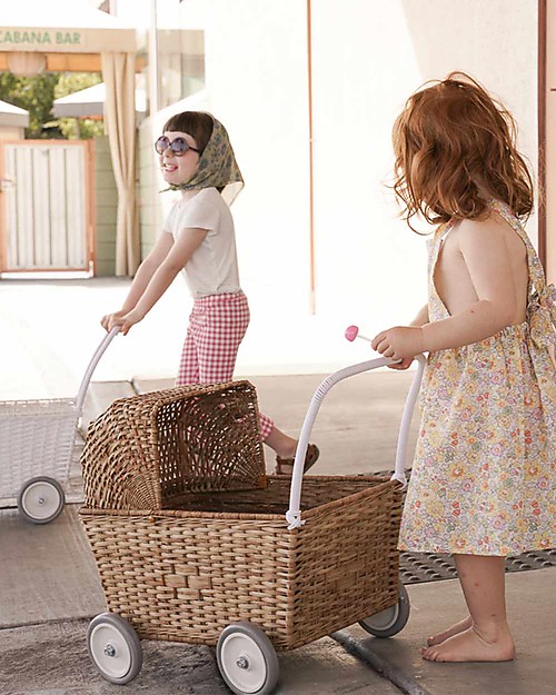 Olli Ella Strolley, Carrozzina per Bambole, Vimini - Natural Carrozzine per Bambole