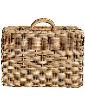 Olli Ella Valigia Toaty con Manici - Rattan Naturale Borse da Viaggio