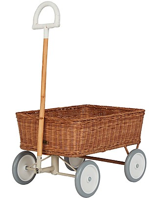Olli Ella Wonder Wagon in Rattan - Naturale - Fatto a Mano! Giochi da Esterno_