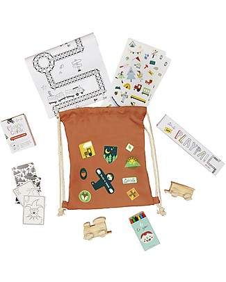 Olli Ella Zainetto con Giochi da Viaggio Play'n'Pack, Foresta Zaini Scuola