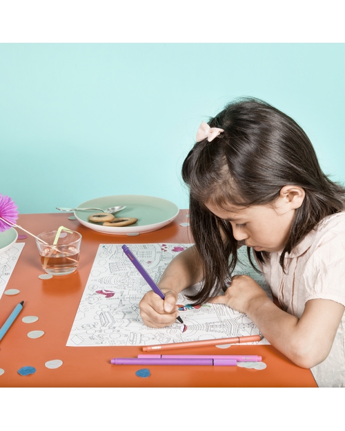 Omy Fantastic - Tovagliette da Colorare 24 pezzi -stampa ecologica su carta riciclata! Disegnare e Colorare