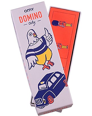 Omy Gioco del Domino - 28 Tessere con Illustrazioni del Mondo! Giochi da Tavolo