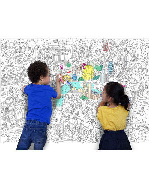 Omy Londra - Poster da Colorare (115 x 80 cm) - stampa ecologica su carta riciclata! Disegnare e Colorare