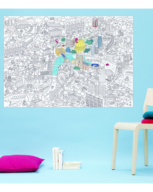 Omy Londra - Poster da Colorare (115 x 80 cm) - stampa ecologica su carta riciclata! Disegnare e Colorare
