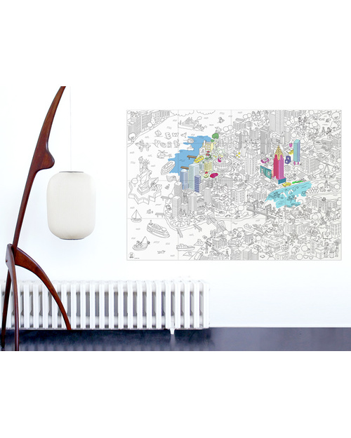 Omy New York - Poster da Colorare (115 x 80 cm) - Stampa ecologica su carta riciclata! Disegnare e Colorare