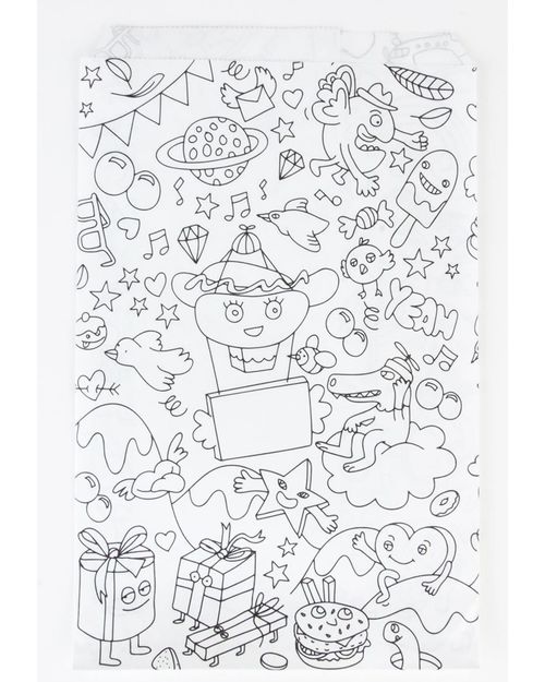 Omy Set 10 Sacchetti Regalo da Colorare - carta riciclata! Kit Fai Da Te