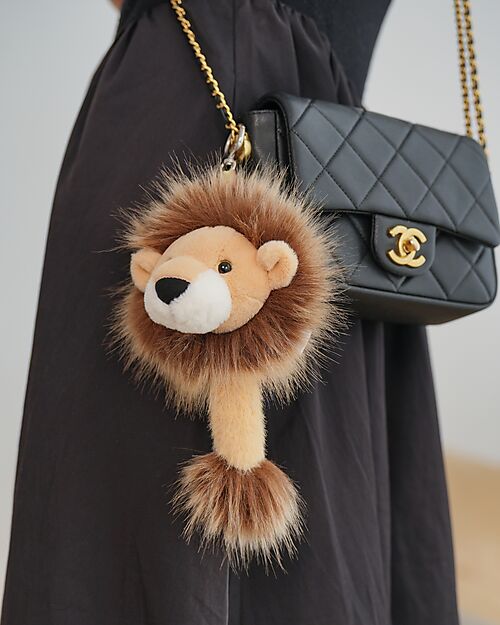 One Love Plush Charm Leonard il Leone - Giallo e Marrone - 30 x 14 x 11 cm - 100% Materiali Riciclati Pupazzi