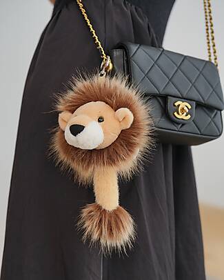 One Love Plush Charm Leonard il Leone - Giallo e Marrone - 30 x 14 x 11 cm - 100% Materiali Riciclati Pupazzi