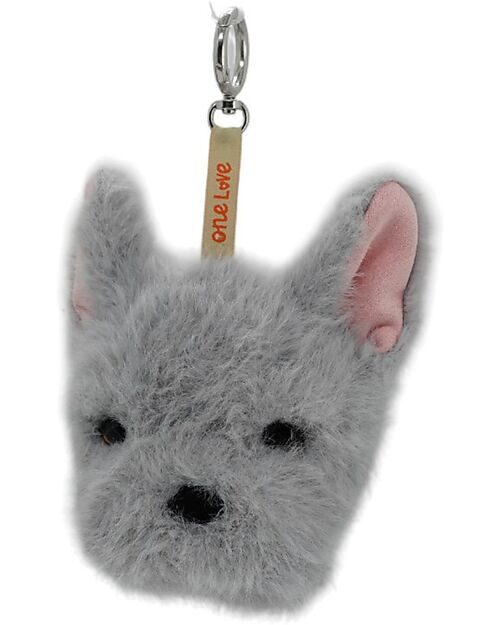 One Love Plush Charm Remy il Bulldog - Grigio - 14 x 13 x 10 cm - 100% Materiali Riciclati Pupazzi