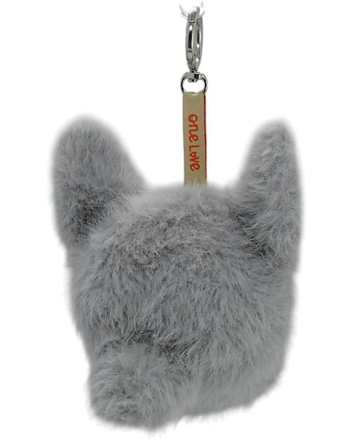 One Love Plush Charm Remy il Bulldog - Grigio - 14 x 13 x 10 cm - 100% Materiali Riciclati Pupazzi