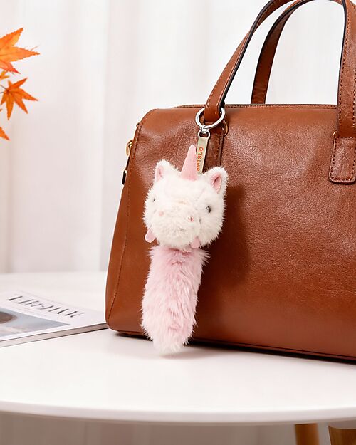 One Love Plush Charm Spirit l'Unicorno - Bianco e Rosa - 25 x 8 x 12 cm - 100% Materiali Riciclati Pupazzi