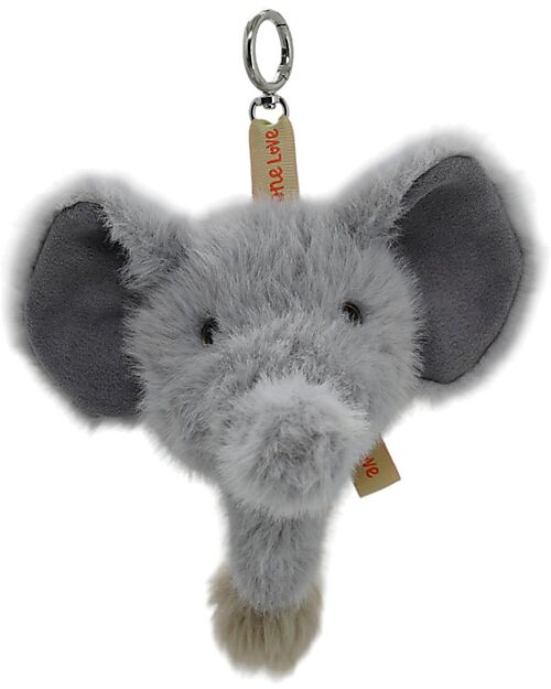 One Love Plush Charm Tai l'Elefante - Grigio - 18 x 18 x 15 cm - 100% Materiali Riciclati Pupazzi