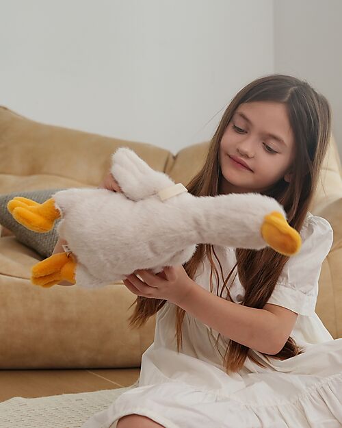 One Love Plush Peluche Ponderato Feather l'Oca - il Peluche che ti Abbraccia - 44 x 18 x 10 cm - 100% Materiali Riciclati Peluche