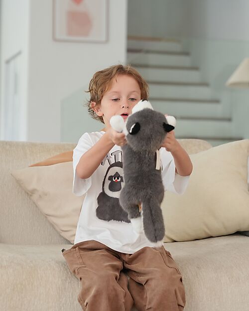 One Love Plush Peluche Ponderato Scout l'Husky - il Peluche che ti Abbraccia - 32 x 11 x 14 cm - 100% Materiali Riciclati Peluche