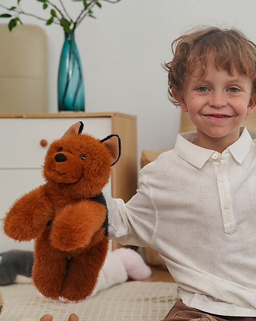 One Love Plush Peluche Rex il Pastore Tedesco - il Peluche che ti Abbraccia - 37 x 13 x 15 cm - 100% Materiali Riciclati Peluche