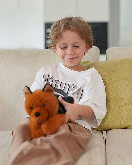 One Love Plush Peluche Rex il Pastore Tedesco - il Peluche che ti Abbraccia - 37 x 13 x 15 cm - 100% Materiali Riciclati Peluche