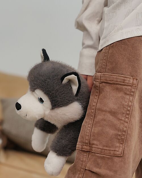 One Love Plush Peluche Scout l'Husky - il Peluche che ti Abbraccia - 32 x 11 x 14 cm - 100% Materiali Riciclati Peluche