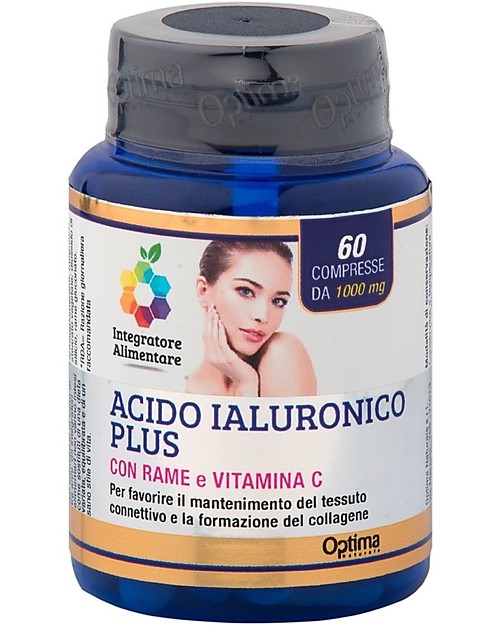 Optima Naturals Acido ialuronico Plus, 60 compresse - per il Tessuto Connettivo e il Collagene Pappe