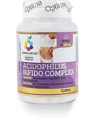 Optima Naturals Acidophilus Bifido Complex 60 Capsule - Equilibrio flora Intestinale Integratori alimentari