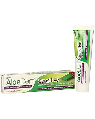 Optima Naturals AloeDent Dentifricio Sensitive, 100 ml - per Denti e Gengive Sensibili Dentifricio e Spazzolini