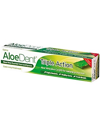 Optima Naturals AloeDent Dentifricio Tripla Azione, 100 ml - Protezione totale Dentifricio e Spazzolini