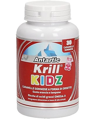 Optima Naturals Antartic Krill Kidz, 30 Caramelle Gommose, 2,5 g - con Omega-3 Integratori alimentari