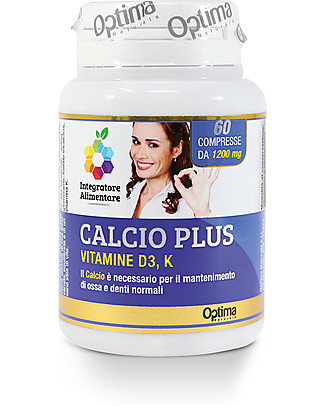Optima Naturals Calcio plus, 60 Compresse - Mantenimento di Ossa e Denti Integratori alimentari