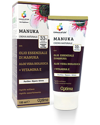 Optima Naturals Crema Eudermica Naturale Manuka, 100 ml - per acne e eczemi Creme e Olii