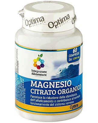 Optima Naturals Magnesio Citrato, 60 Compresse - Riduce la Stanchezza Integratori alimentari