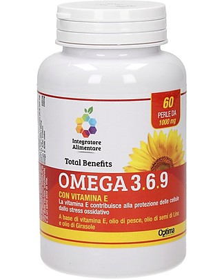 Optima Naturals Omega 3.6.9 Total Benefits, 60 perle - Protegge la Cellula dallo Stress Ossidativo Integratori alimentari