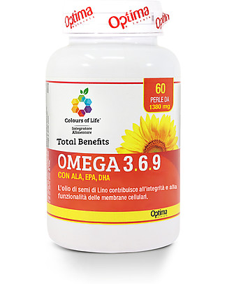 Optima Naturals Omega 3.6.9 Total Benefits, 60 perle - Protegge la Cellula dallo Stress Ossidativo Integratori alimentari