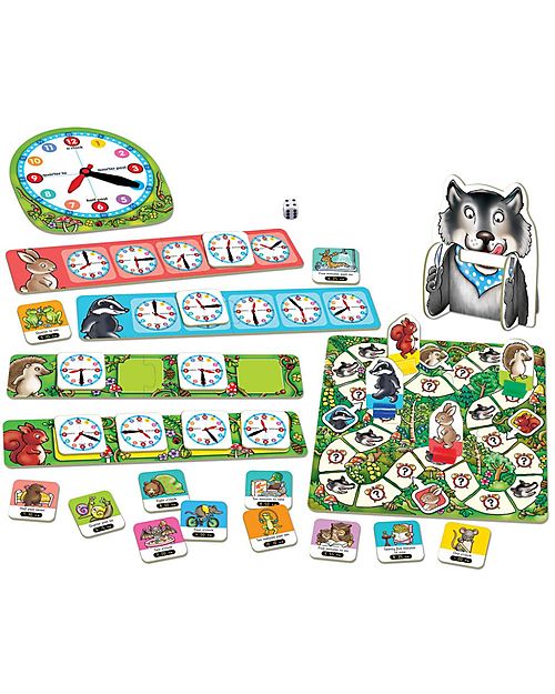 Orchard Toys Gioco da Tavolo Che Ore Sono Signor Lupo - Impara a leggere l'ora! Giochi da Tavolo