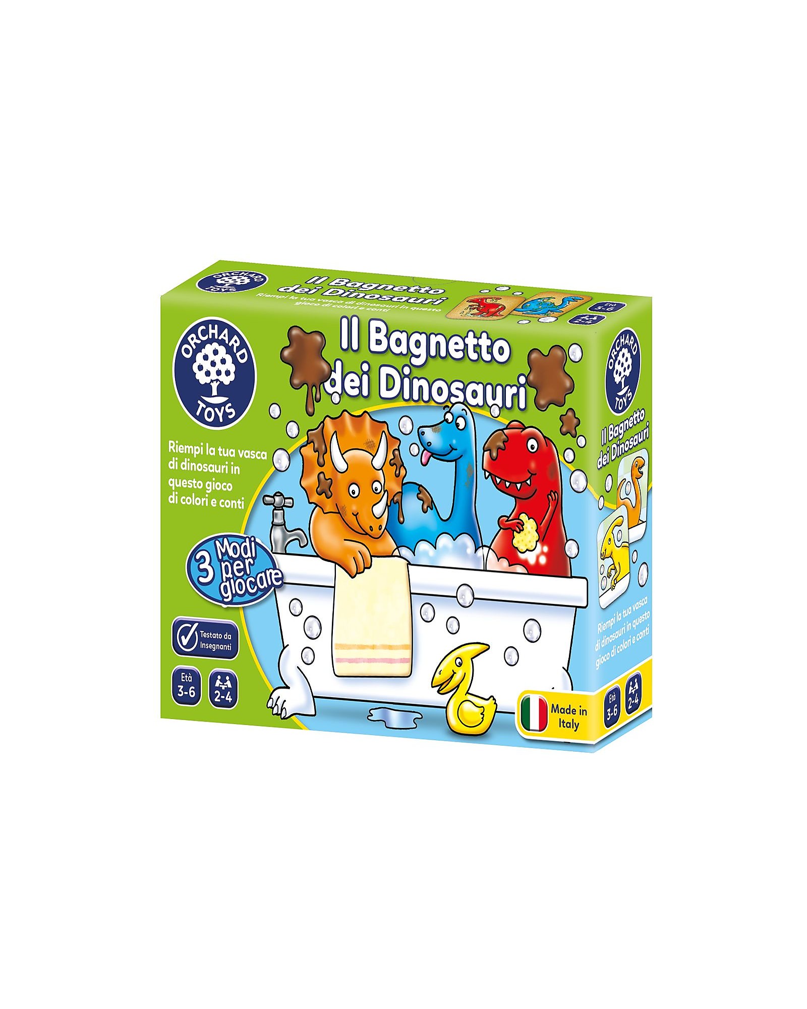 Orchard Toys Gioco da Tavolo Il Bagnetto dei Dinosauri - Riempi la tua  vasca da bagno di dinosauri in questo gioco di colori e conteggi! unisex  (bambini)