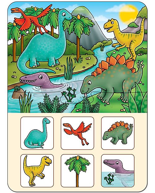 Orchard Toys Gioco da Tavolo La Tombola dei Dinosauri - Esplora il mondo perduto dei dinosauri in questo divertente gioco di memoria! Giochi da Tavolo