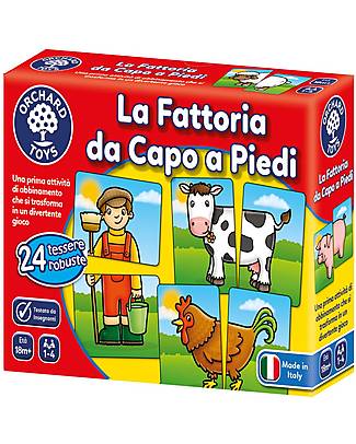 Orchard Toys La Fattoria da Capo a Piedi - Una prima attività di abbinamento che si trasforma in un divertente gioco! Giochi da Tavolo